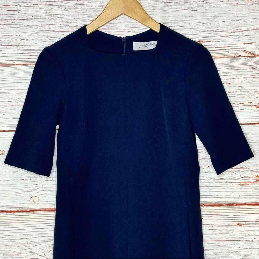 NWT MM LaFleur The Emily Dress - WonderTex in Galaxy Blue Sz 0 - Picture 4 of 16